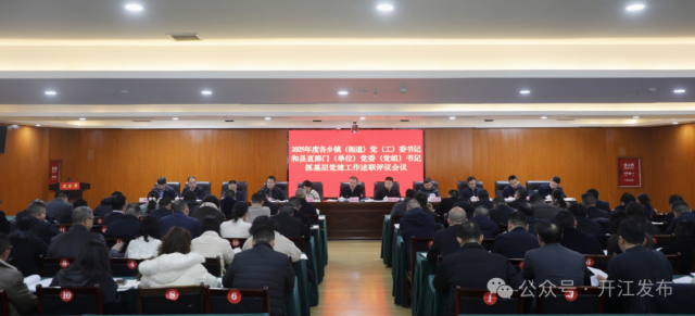 2025年度各乡镇(街道)党(工)委书记和县直部门(单位)党委(党组)书记抓基层党建工作述职评议会议召开
